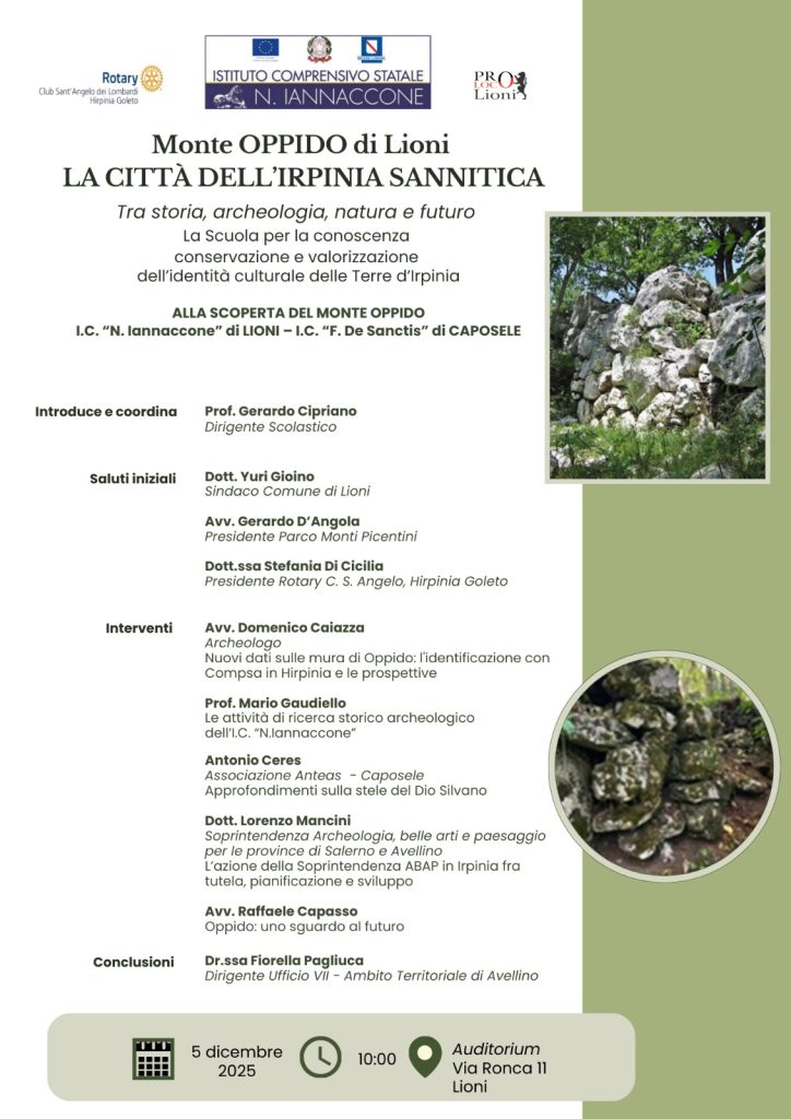 Seminario Monte OPPIDO di Lioni “La città dell’Irpinia Sannitica”